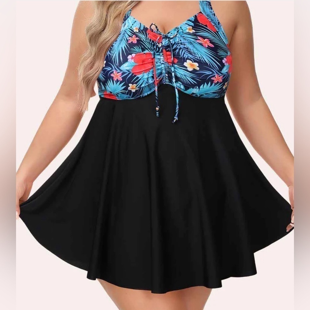 Nieyook Tankini Swimsuit Top Size 22W - Picture 2 of 9